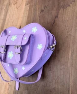 HEART SATCHEL DAISIES LILAC -Grafea Sales Store BD600440 3EED 4897 B40D ACD25237196C