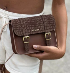 MINI SATCHEL SUEDE BROWN
