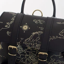 HARI II GOLDEN ATLAS -Grafea Sales Store HARI II GOLDEN ATLAS CLOSEUP leather backpack