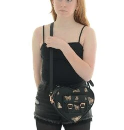 HEART SATCHEL ROSE GOLD BUTTERFLIES -Grafea Sales Store HEART SATCHEL ROSE GOLD BUTTERFLIES LIFESTYLE2