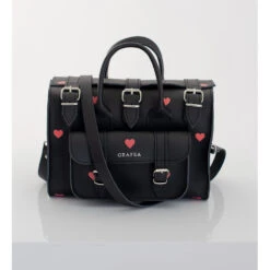 LUNA RED HEARTS -Grafea Sales Store LUNA RED HEARTS1 leather shoulder bag