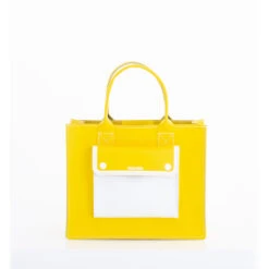 LANA LEMON ZEST -Grafea Sales Store Lana lemon zest yellow white tote