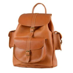 ACTOR CARAMEL -Grafea Sales Store actor caramel large leather backpack side 1000x1000 1