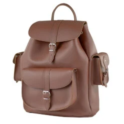 ACTOR CHOCOLATE -Grafea Sales Store actor chocolate leather backpack side 1000x1000 1