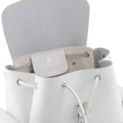 BIANCA -Grafea Sales Store bianca white leather backpack inside