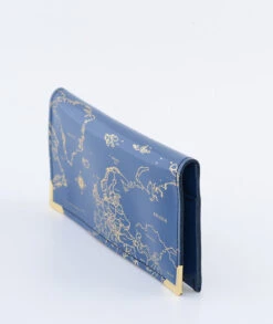 BLUE ATLAS WALLET -Grafea Sales Store blue atlas wallet side