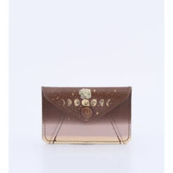 CARD WALLET BROWN ROSE MOON