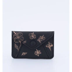 CARD WALLET HIBISCUS BLACK