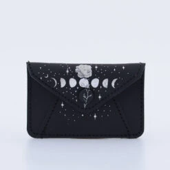 CARD WALLET WHITE ROSE MOON