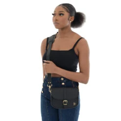 CROSS BODY BLACK -Grafea Sales Store cross body black lifestyle