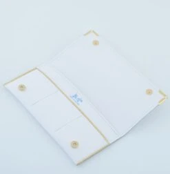 GOLD BLUE WALLET -Grafea Sales Store gold blue wallet inside