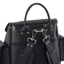 HARI II BLACK -Grafea Sales Store hari ii black leather backpack closeup