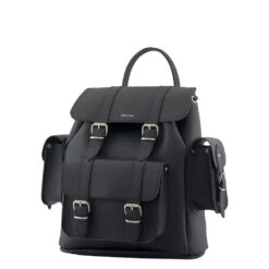 HARI II BLACK -Grafea Sales Store hari ii black leather backpack side