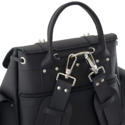 HARI II MORTICIA -Grafea Sales Store hari ii morticia black leather backpack closeup