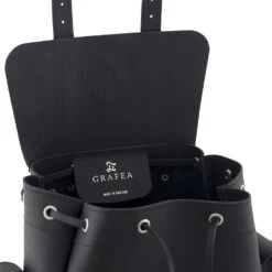 HARI II MORTICIA -Grafea Sales Store hari ii morticia black leather backpack inside