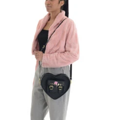 HEART SATCHEL GOLD ROSE MOON -Grafea Sales Store heart satchel gold rose moon lifestyle1