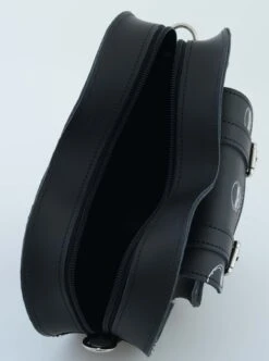 HEART SATCHEL SILVER SKULLS -Grafea Sales Store heart satchel silver skulls inside