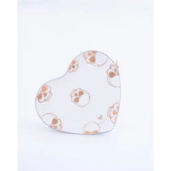 HEART SATCHEL WHITEROSE GOLD SKULLS -Grafea Sales Store heart satchel white rose gold skuls back