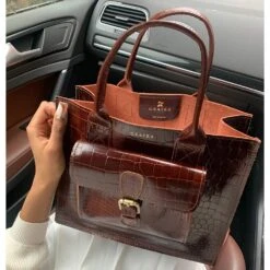 LANA CROC BROWN -Grafea Sales Store lana croc brown lifestyle2