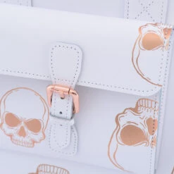LANA WHITE ROSE GOLD SKULLS -Grafea Sales Store lana white rose gold skulls closeup