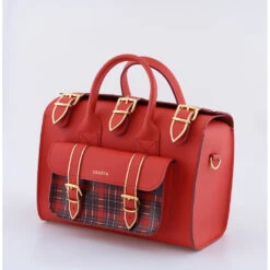 LUNA TARTAN RED -Grafea Sales Store luna tartan red side