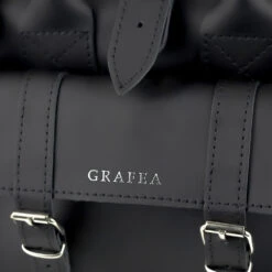 LUNA BLACK -Grafea Sales Store luna black leather shoulder bag detail