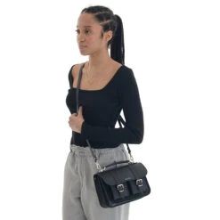 MICRO DOUBLE BLACK SILVER -Grafea Sales Store micro double black silver lifestyle1