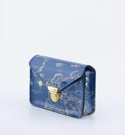 SMALL CROSSBODY BLUE ATLAS -Grafea Sales Store small crossbody blue atlas side