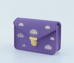 SMALL CROSSBODY GOLD LOTUS -Grafea Sales Store small crossbody gold lotus side