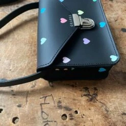 SMALL CROSSBODY PASTEL HEARTS -Grafea Sales Store small crossbody pastel hearts side