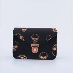 SMALL CROSSBODY ROSE GOLD SKULLS