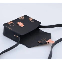 SMALL CROSSBODY ROSE GOLD SKULLS -Grafea Sales Store small crossbody rose gold skuls inside