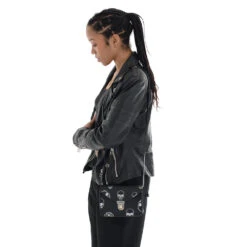 SMALL CROSSBODY SILVER SKULLS -Grafea Sales Store small crossbody silver skulls lifestyle2