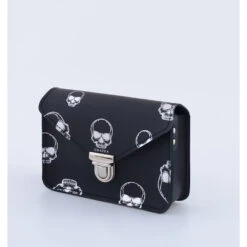SMALL CROSSBODY SILVER SKULLS -Grafea Sales Store small crossbody silver skulls side