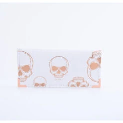 WHITE ROSE GOLD SKULLS WALLET